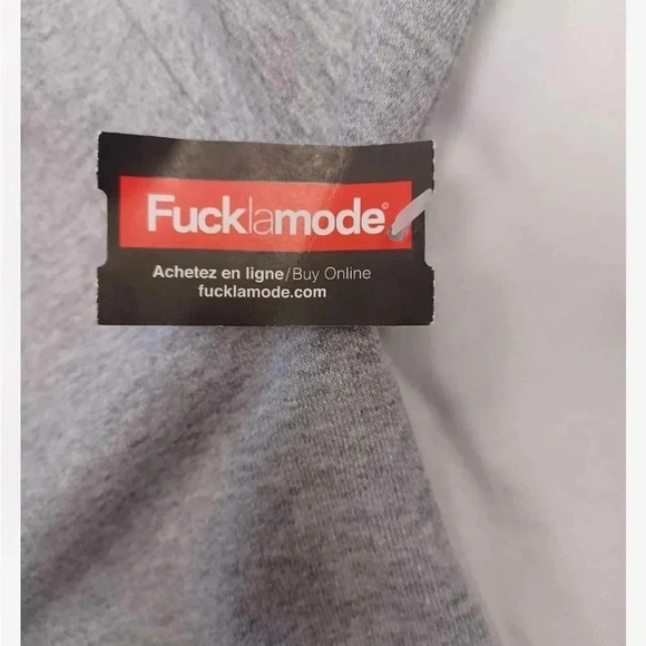 Fucklamode NWT Grey  Pullover Hoodie Size Medium - Picture 9 of 9
